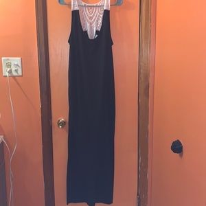 *3 for $25* MERONA BLACK W/knitted white back Maxi Summer Dress Size XL